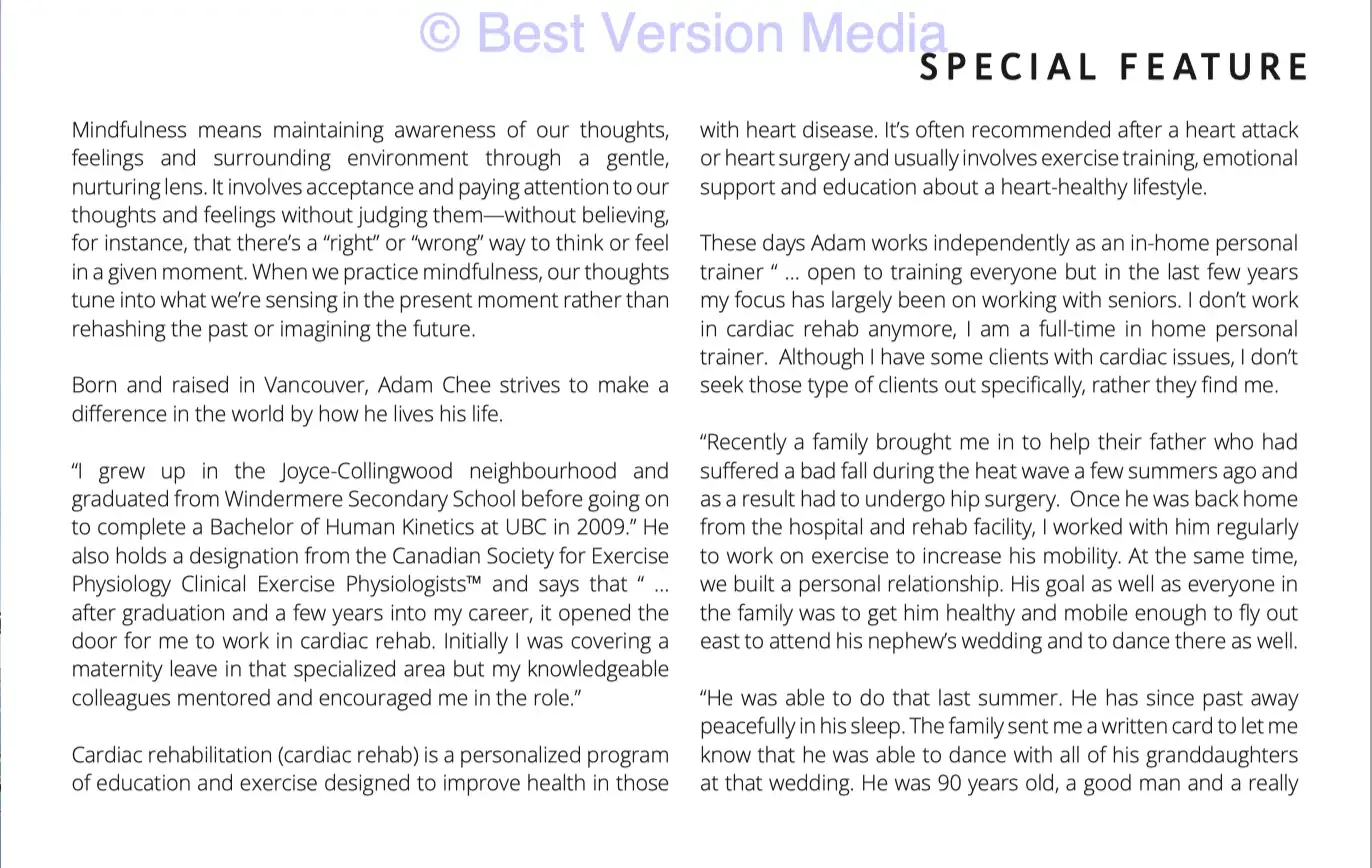 Adam Chee Fitness magazine feature, page 3